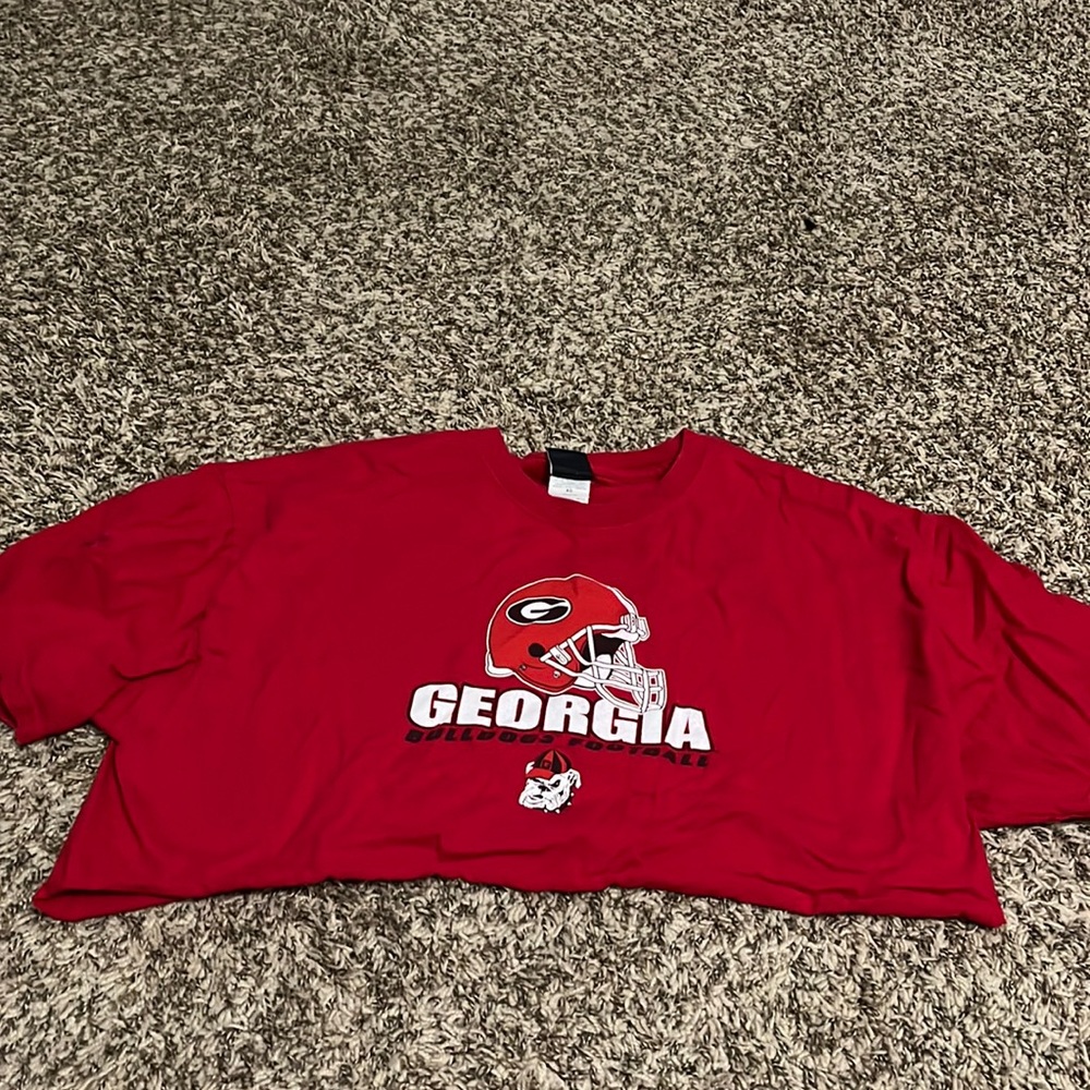 Cropped Georgia bulldogs shirt